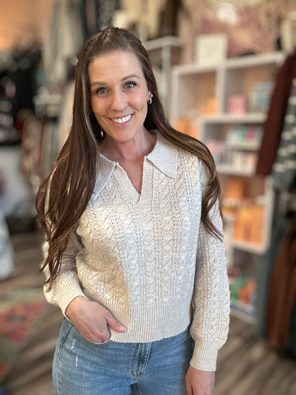 Cable Knit Pullover Sweater