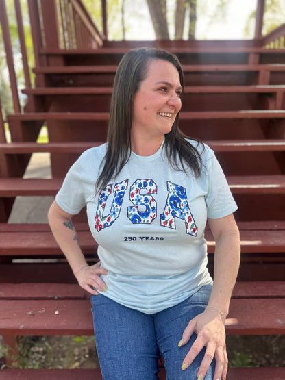 Blue USA Water Floral 250 Short Sleeve