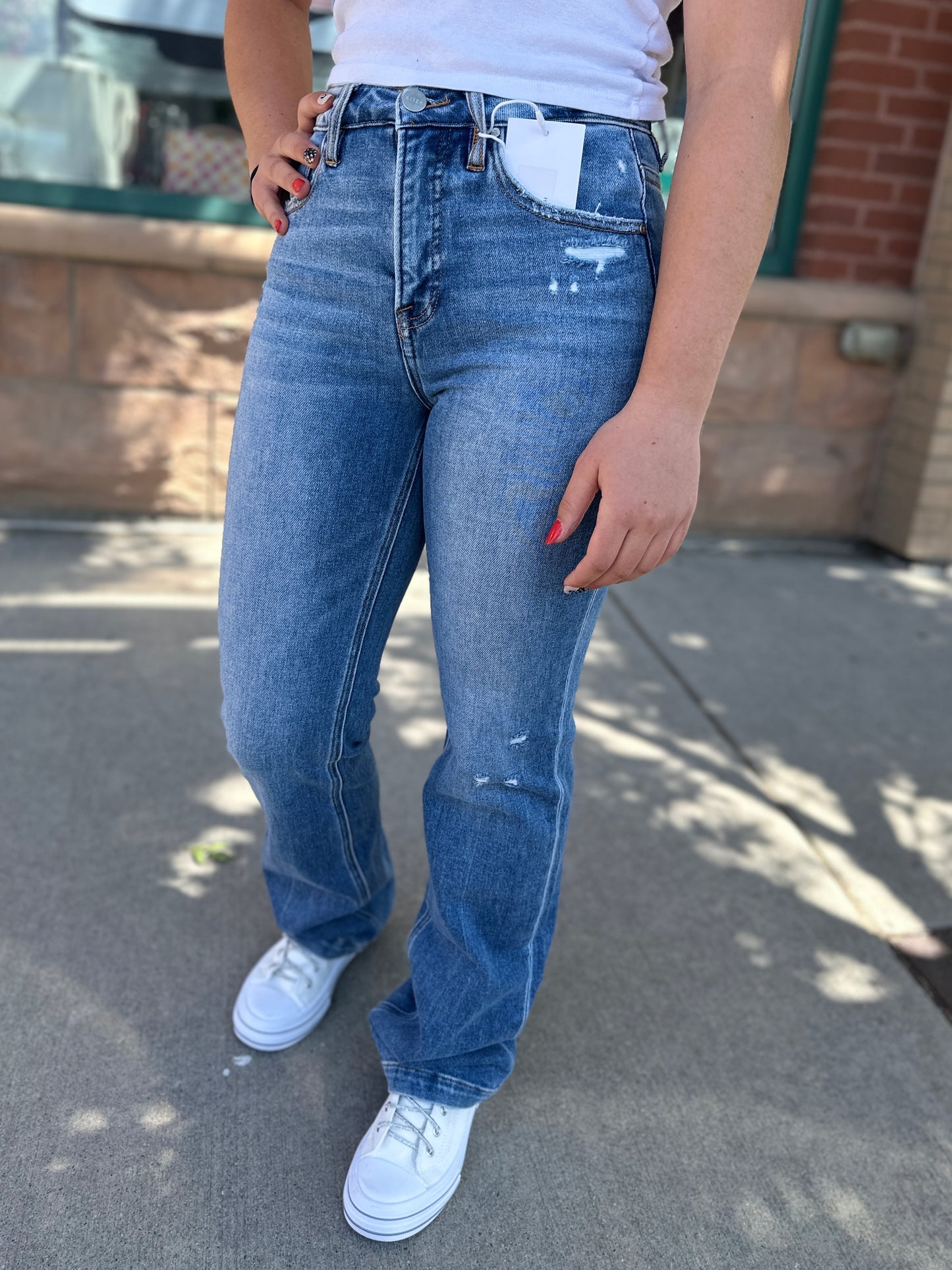 High Rise Tina Straight Leg Jeans