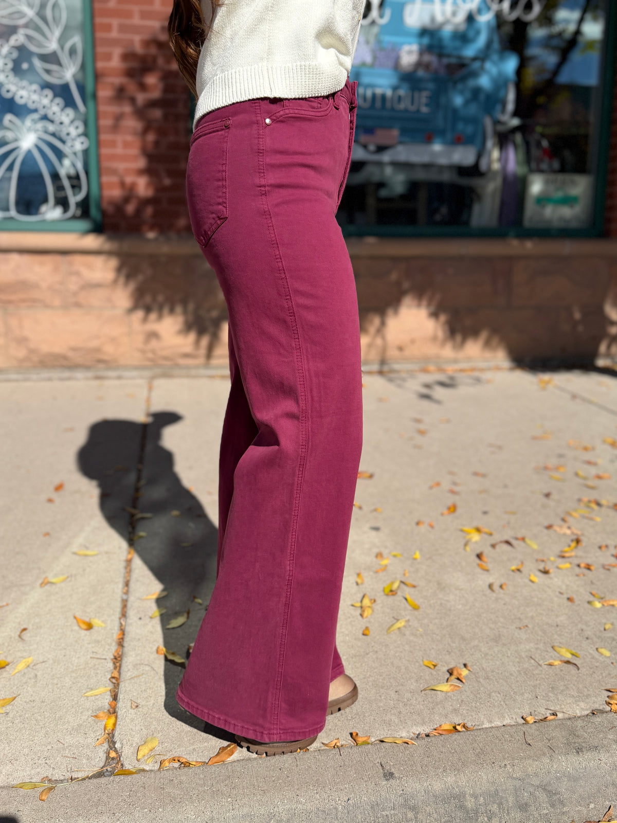Serena Boysenberry Wide Leg Jeans