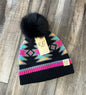 Kids Southwest Pattern Pom Beanie