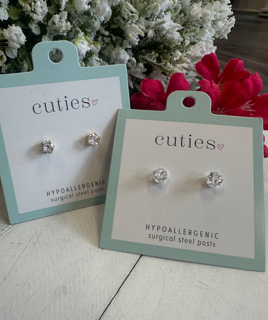 Cubic Zirconia Stud Earrings
