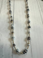 Tri Color Pearl with Gold Necklace