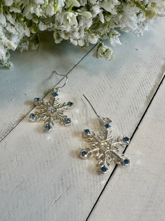 Crystal Snowflake Earrings