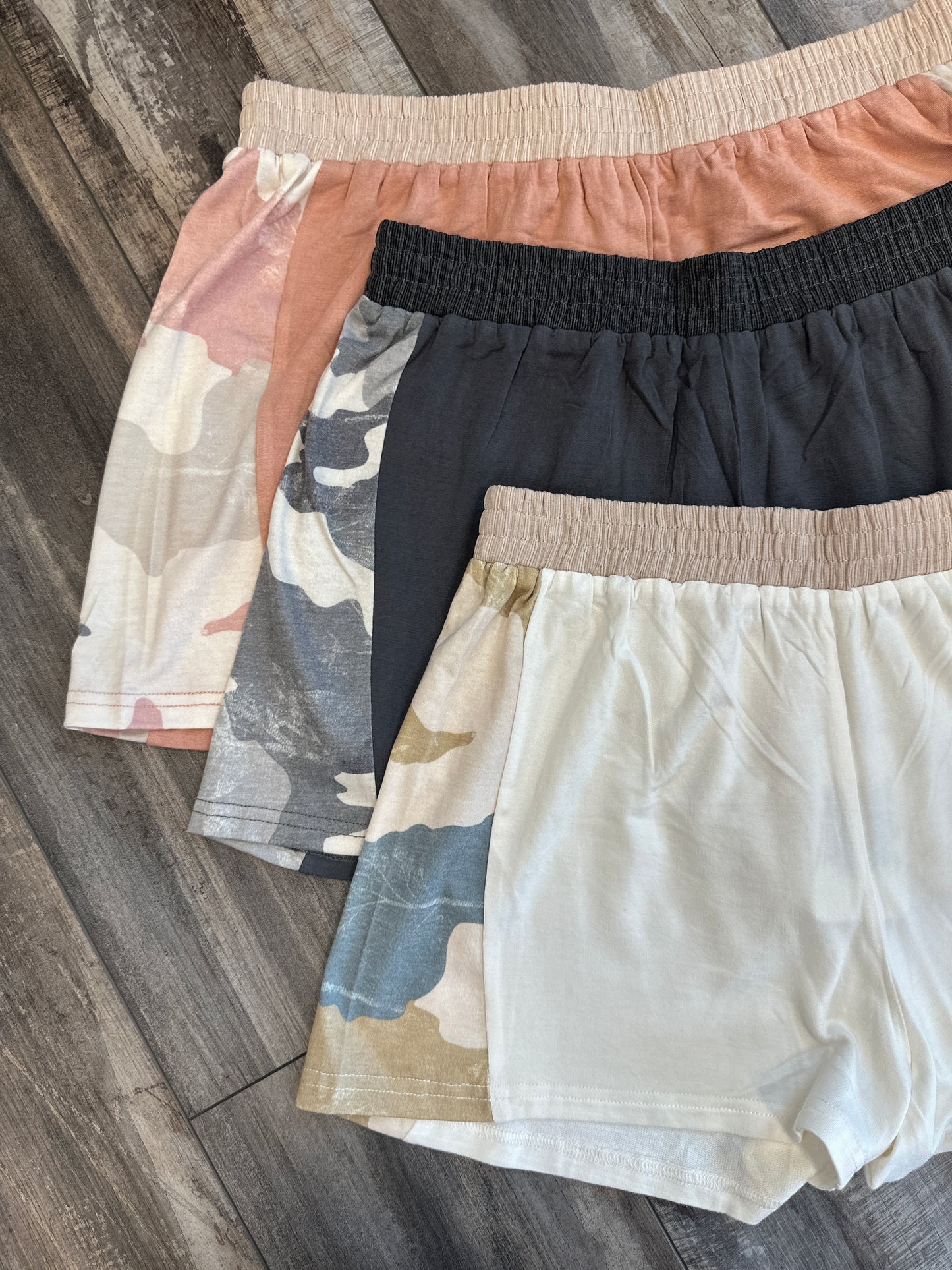 Color Block Camo Shorts