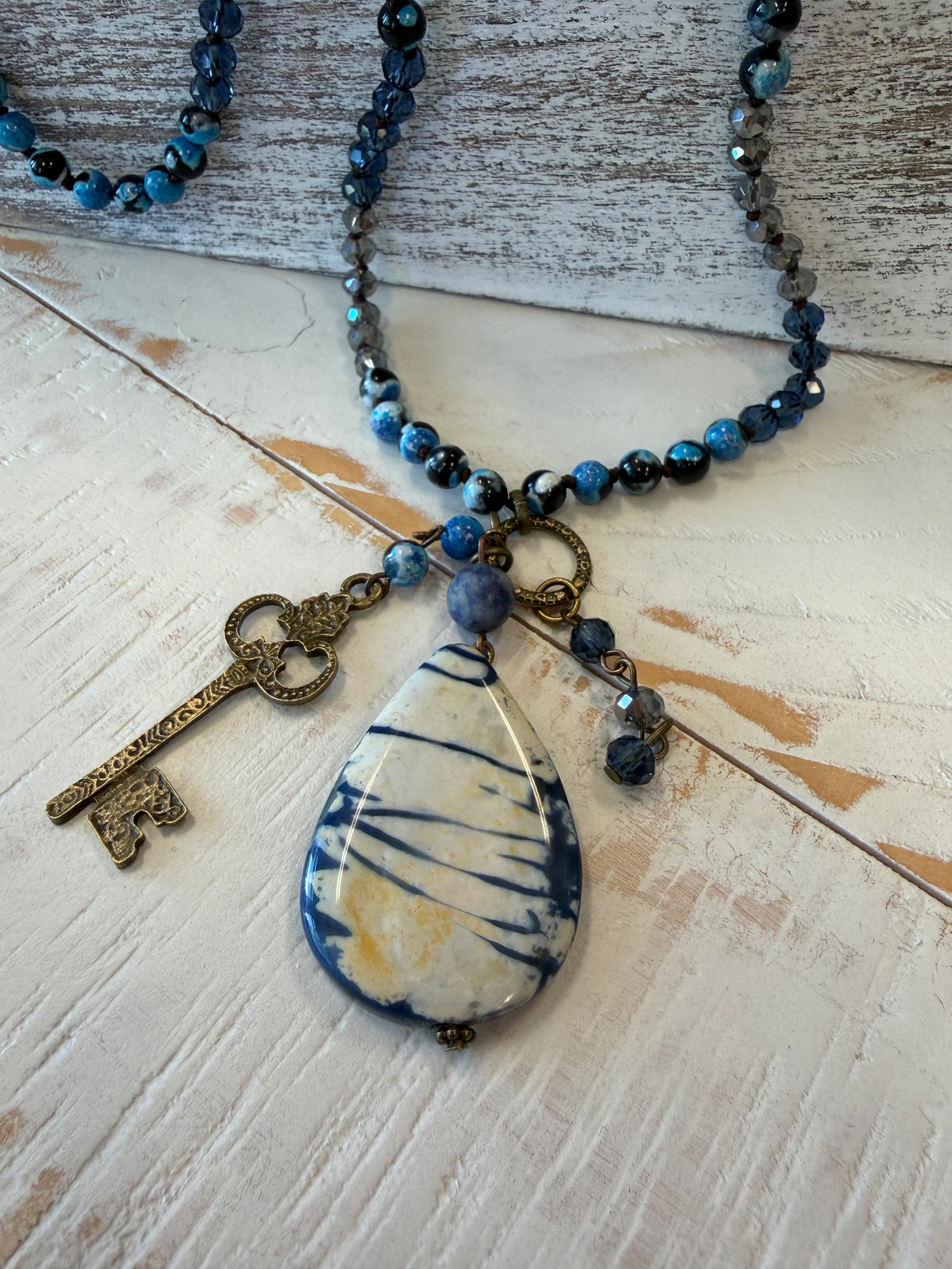 Suki Blue Fire Necklace