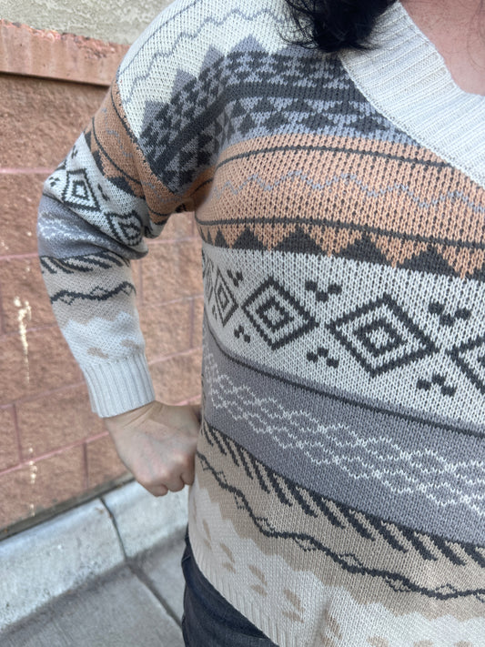 Geo Knitted Sweater