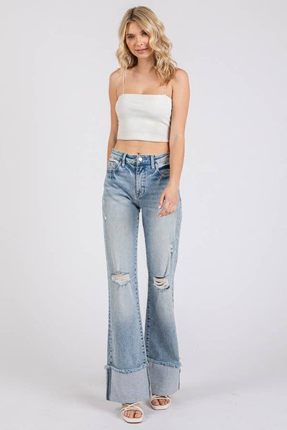Sandy High Rise Stretch Flare Jeans