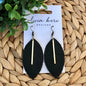 Ava Leather Feather Earring