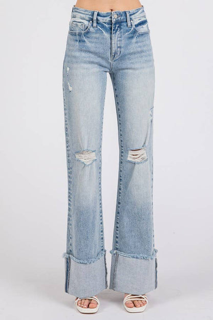 Sandy High Rise Stretch Flare Jeans
