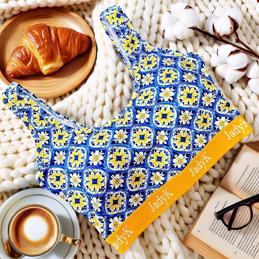 Blue Amalfi Arya Printed Bralette