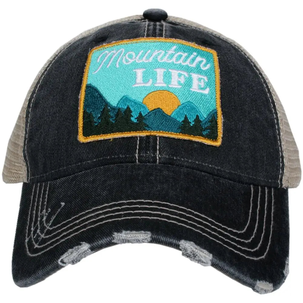 Vintage Mountain Life Ball Cap