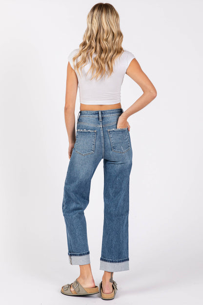 Cuffed Sherry Straight Leg Jean