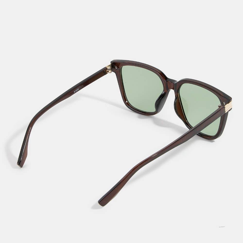 Square Flat Top Sunglasses Set