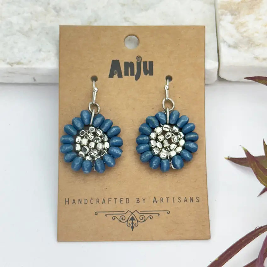 Wooden Flower Earrings