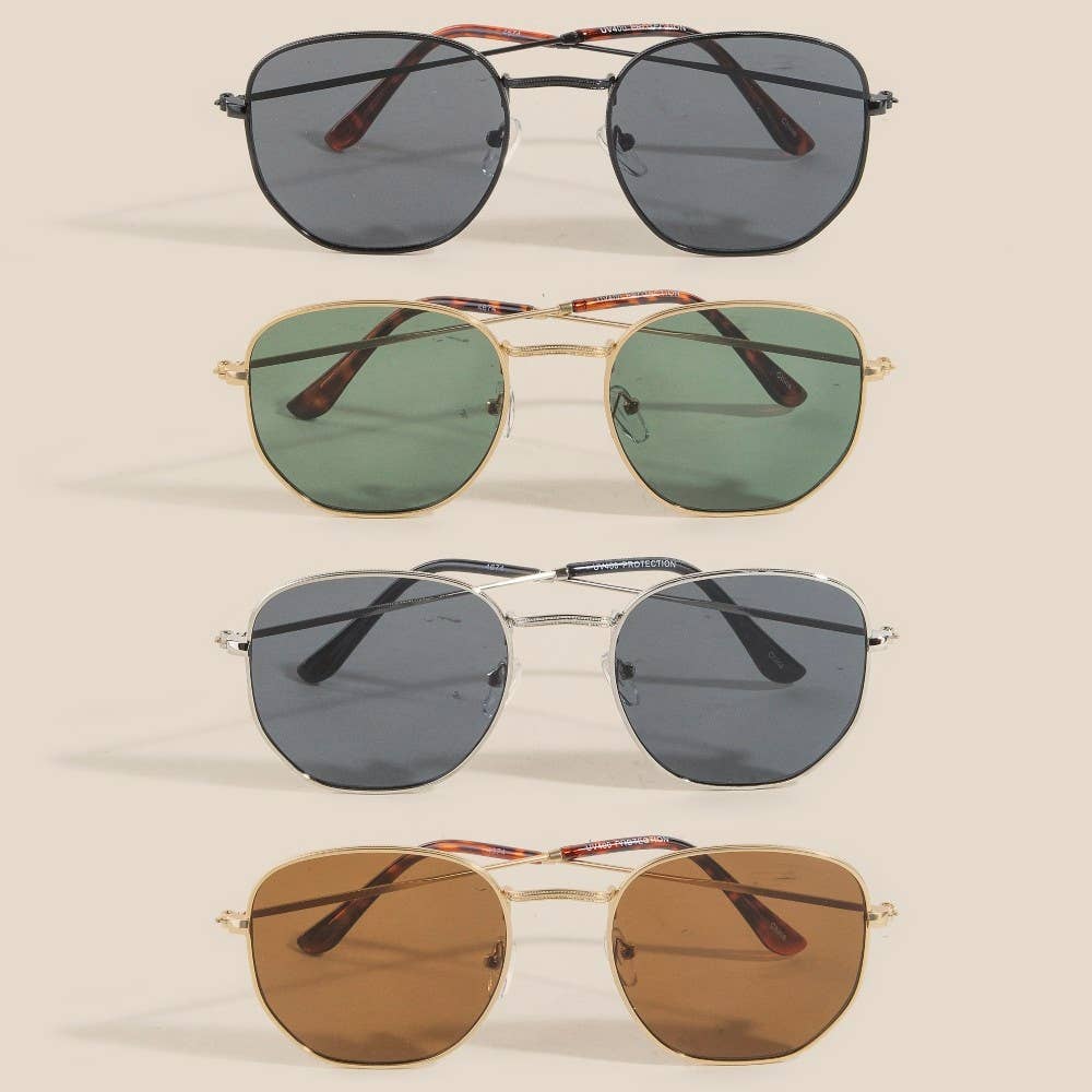 Thin Metallic Frame Fashion Sunglasses