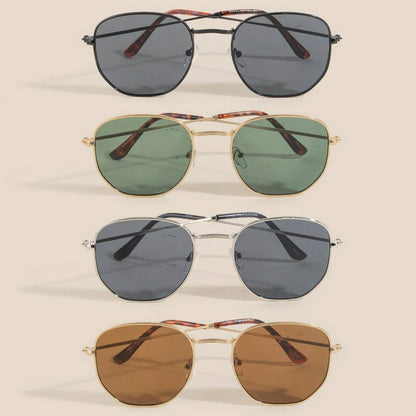 Thin Metallic Frame Fashion Sunglasses