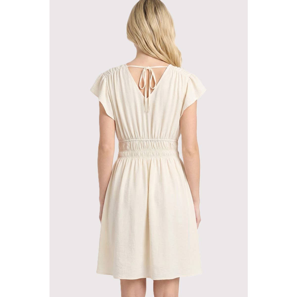 Flutter Cap Sleeve Dress