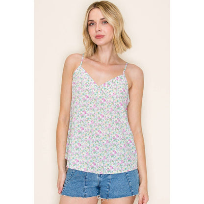 V-Neck Floral Printed Cami