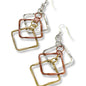 Mixed Tri Metal Earrings