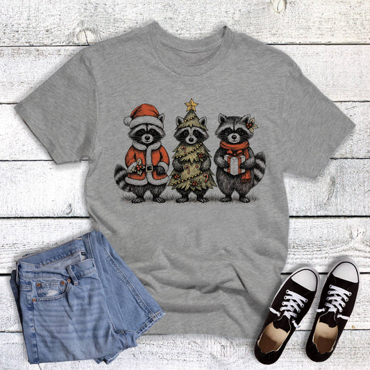 Christmas Raccoons Graphic Tee