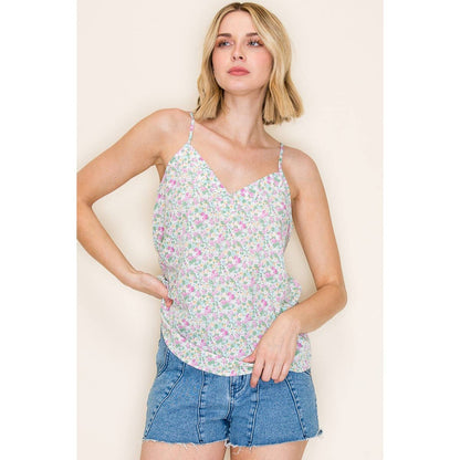 V-Neck Floral Printed Cami