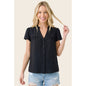 Frilled Neck Button Down Shirt
