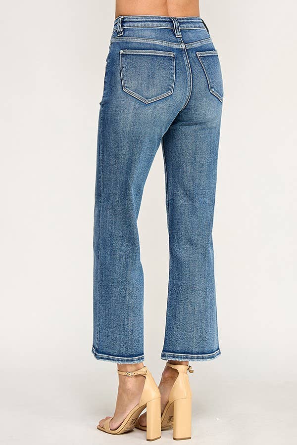 Violeta Patch Pocket Wide Leg Jeans