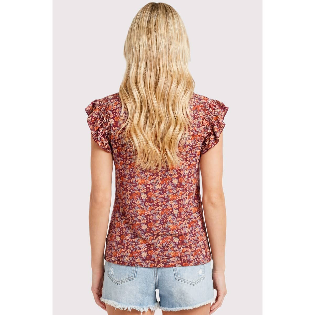 Floral Printed Ruffle Top
