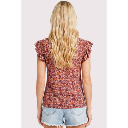 Floral Printed Ruffle Top