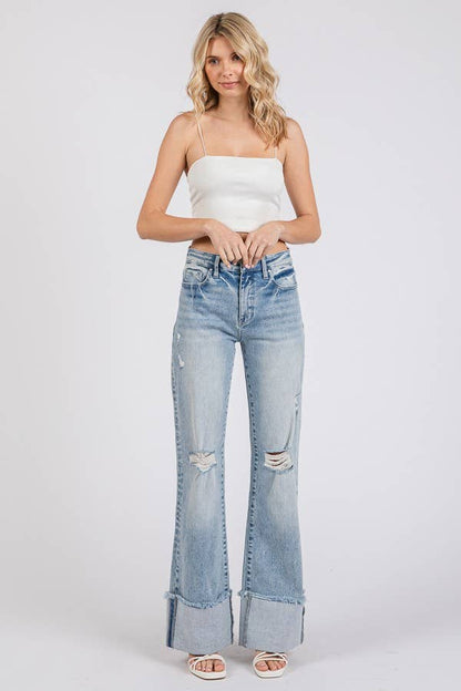 Sandy High Rise Stretch Flare Jeans