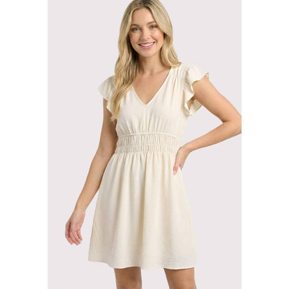 Flutter Cap Sleeve Dress