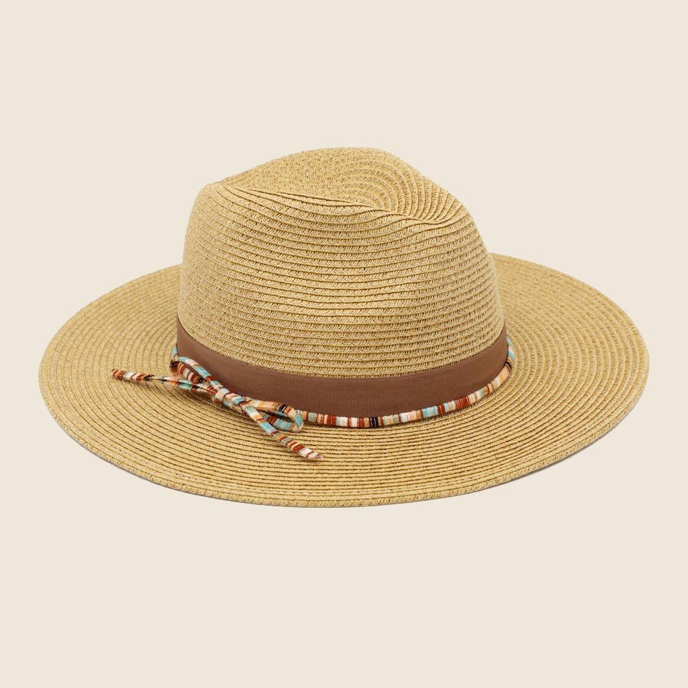 Summer Straw Fedora Hat