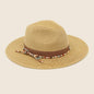 Summer Straw Fedora Hat
