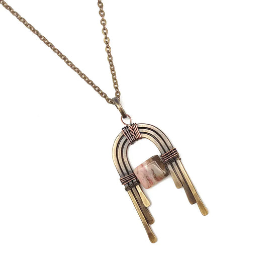 Wire Wrap Necklace with Agate