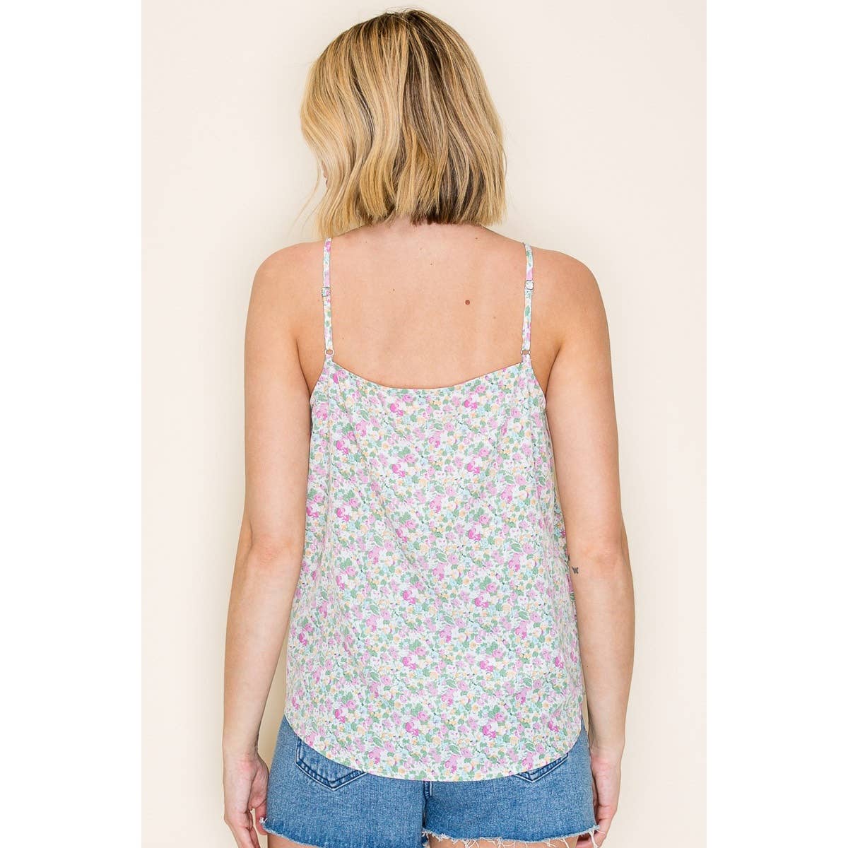 V-Neck Floral Printed Cami