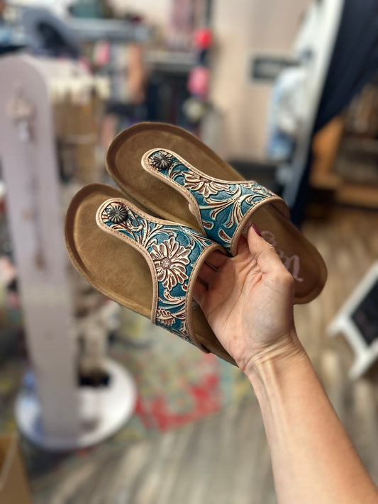 Darla Turquoise Sandals