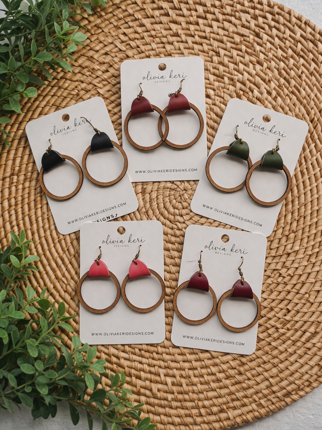 Wood Hoop Earrings