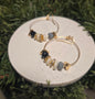 Multi Stone Hoop Earrings