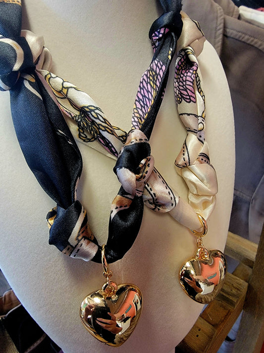 Knotted Silk Scarf Necklace
