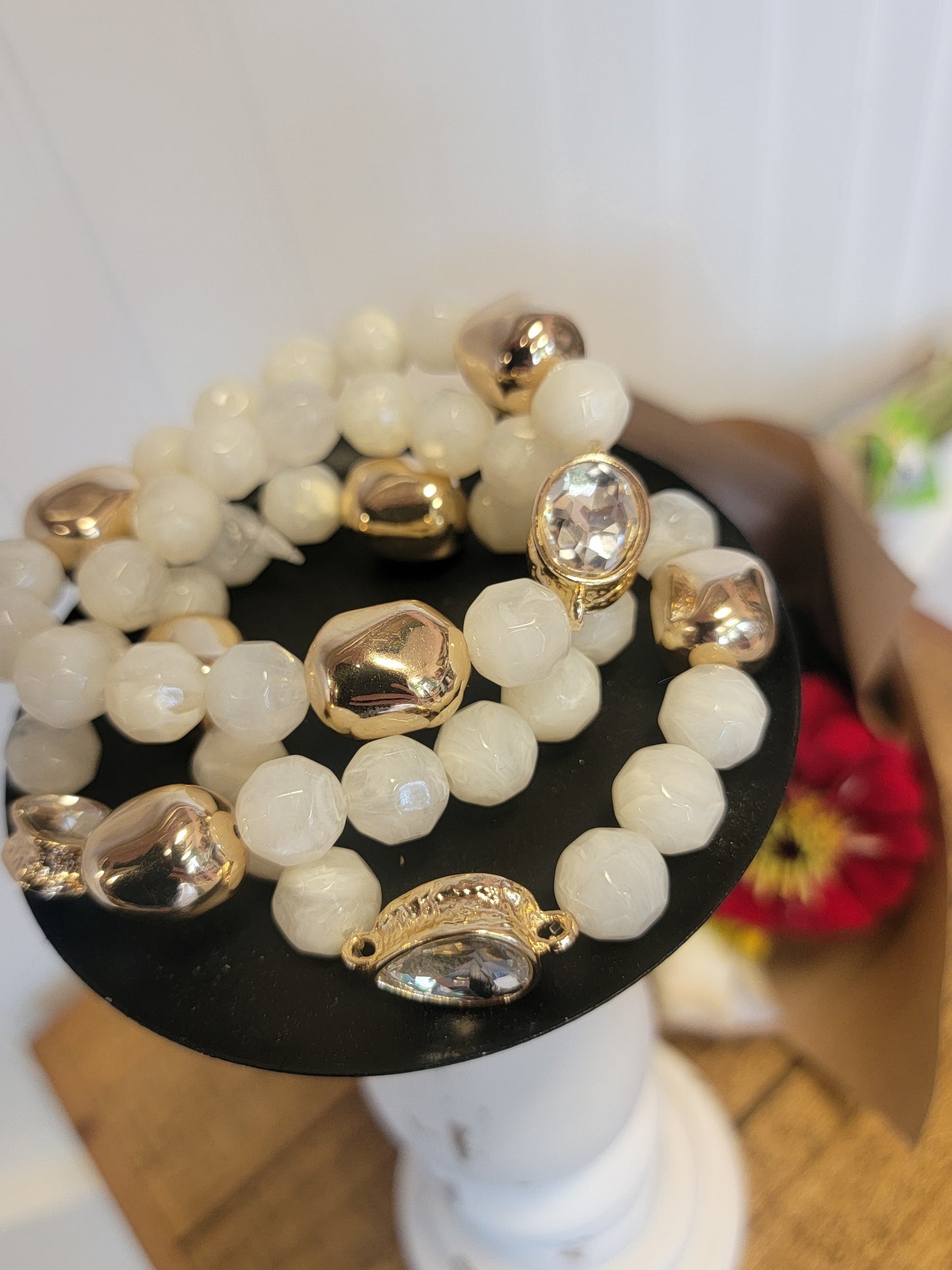 Rhinestone Accent Stretch Bracelet
