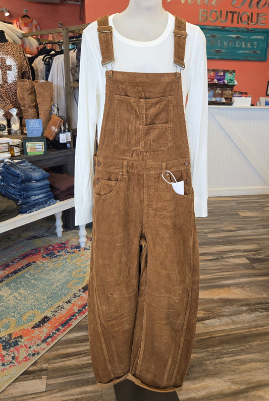 Corduroy Barrel Overall