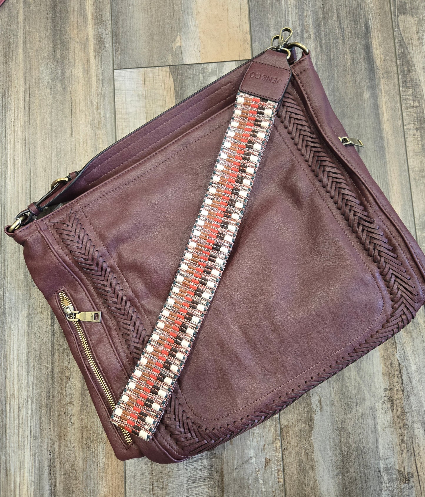 Aris Whipstitch Purse with Guitar Strap