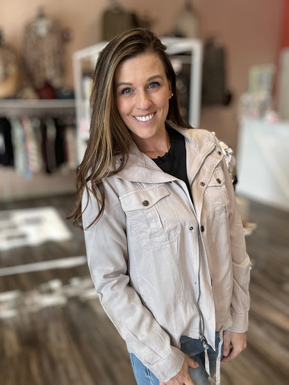 Stone Grey Utility Jacket