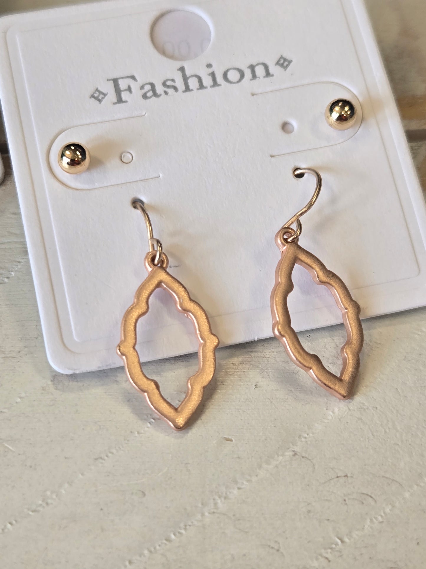 Moroccan Drop Earrings with Studs