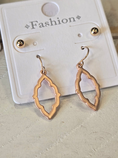 Moroccan Drop Earrings with Studs