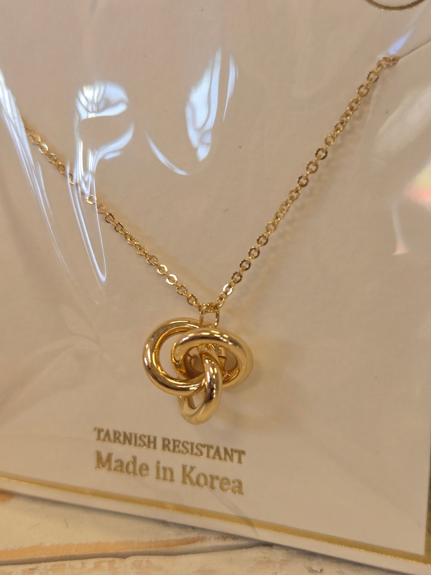 18K Gold Dipped Knot Necklace