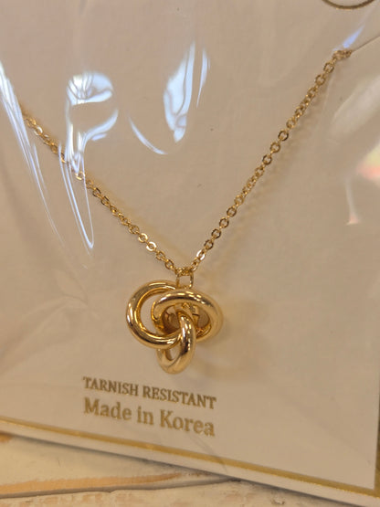 18K Gold Dipped Knot Necklace