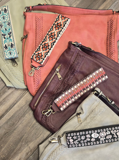 Aris Whipstitch Purse with Guitar Strap