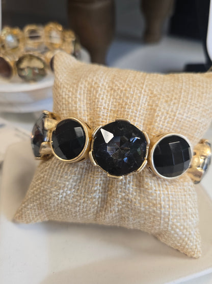Crystal Gold Stretch Bracelets